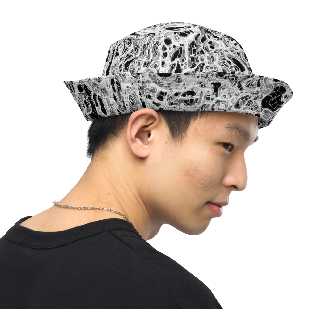 Obsidian Lace on Reversible Bucket Hat — Right Outside
