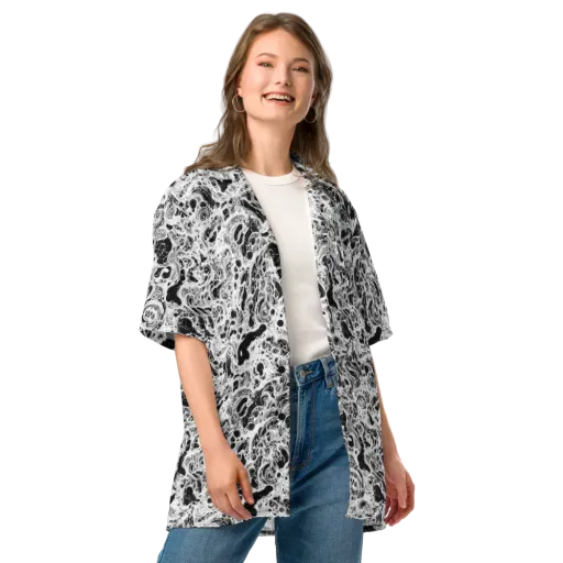 Obsidian Lace on a Button Shirt