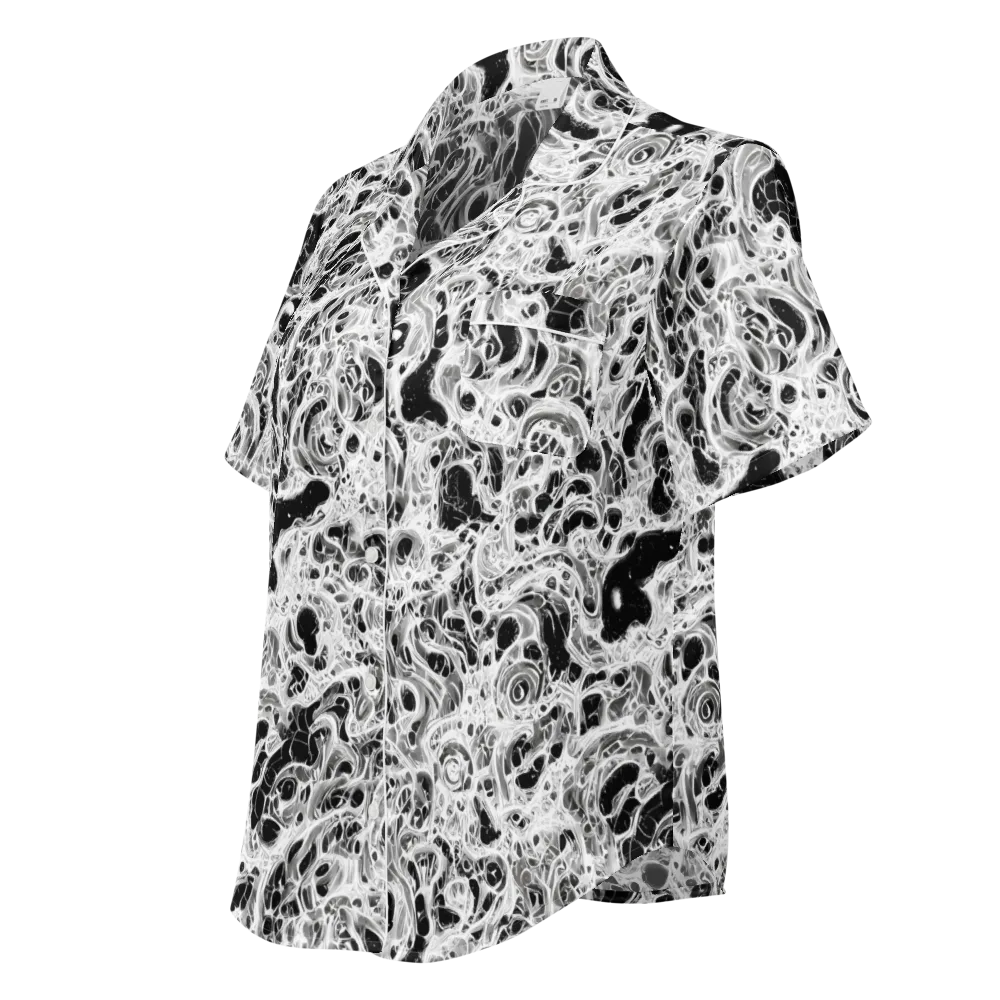 Obsidian Lace on Women's Short Sleeve Pajama Top — Left Front