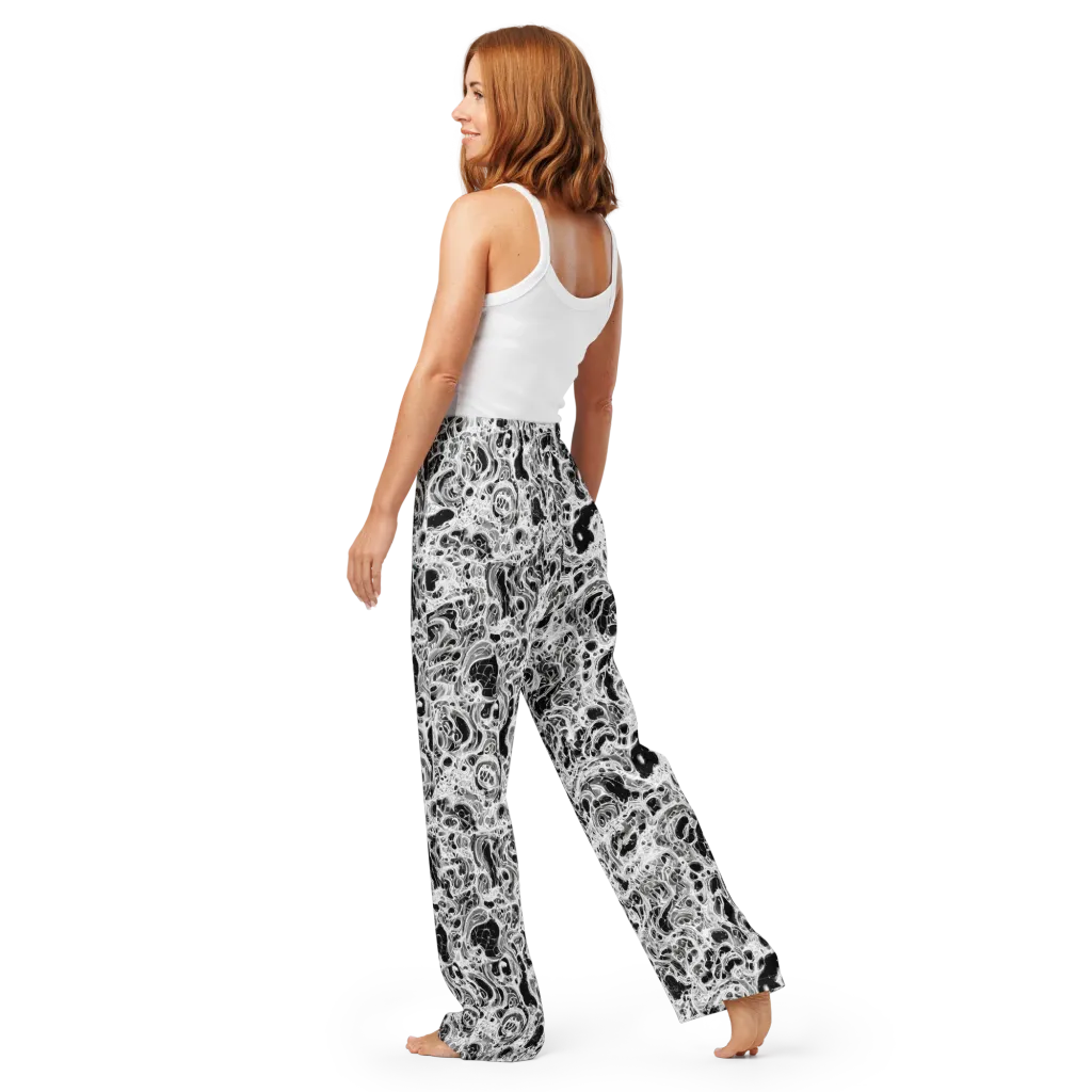 Obsidian Lace on Women's Pajama Pants — Back