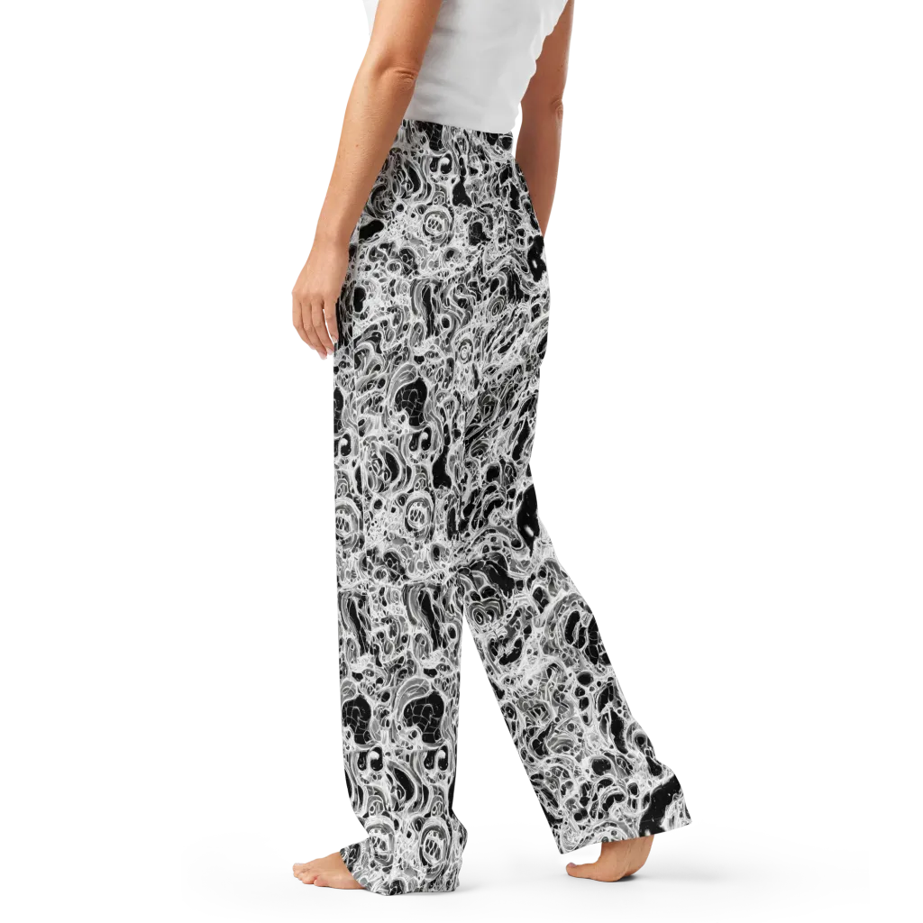 Obsidian Lace on Women's Pajama Pants — Left
