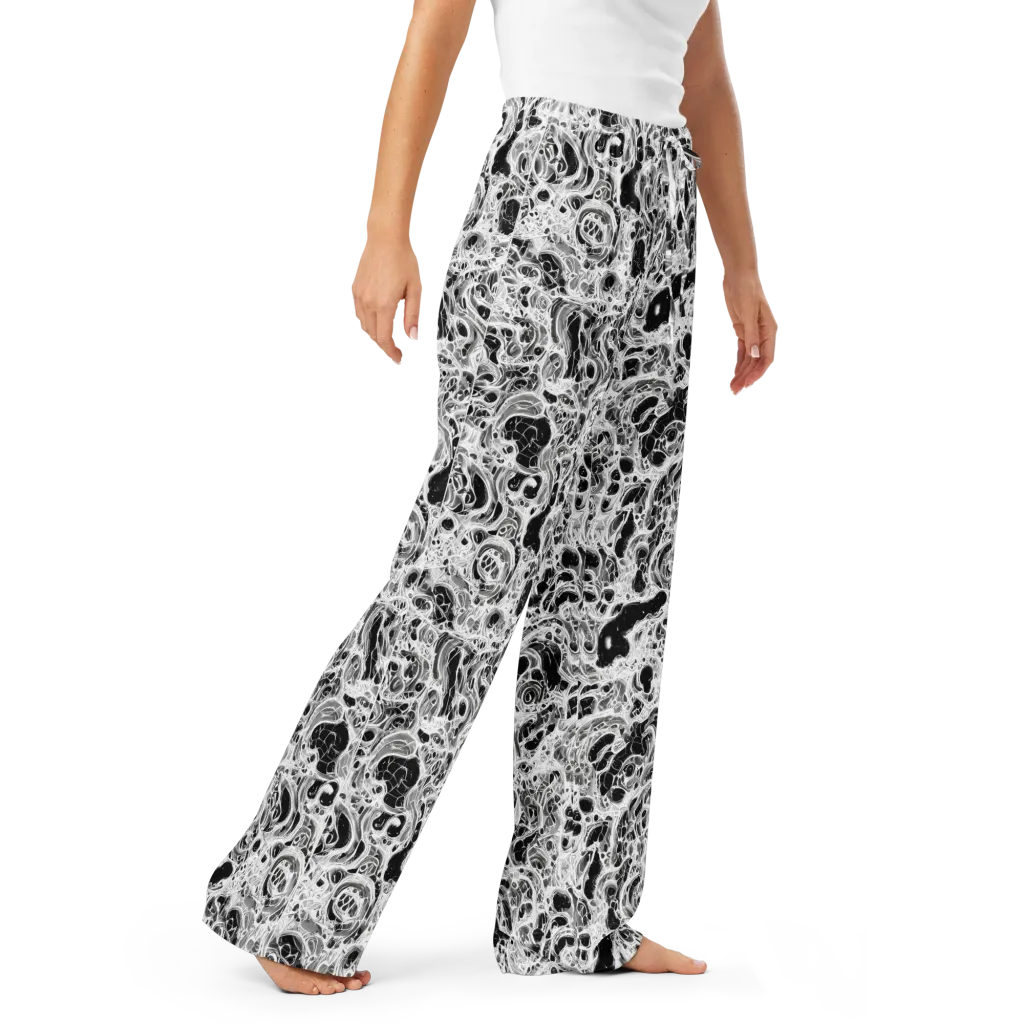 Obsidian Lace on Women's Pajama Pants — Right Front