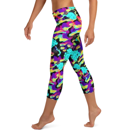 Liquid Firefly on a Capri Leggings