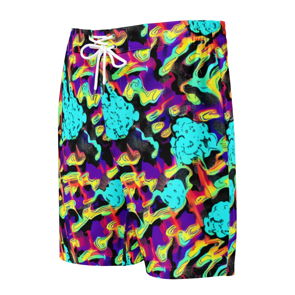Liquid Firefly on Men's Board Shorts — Front