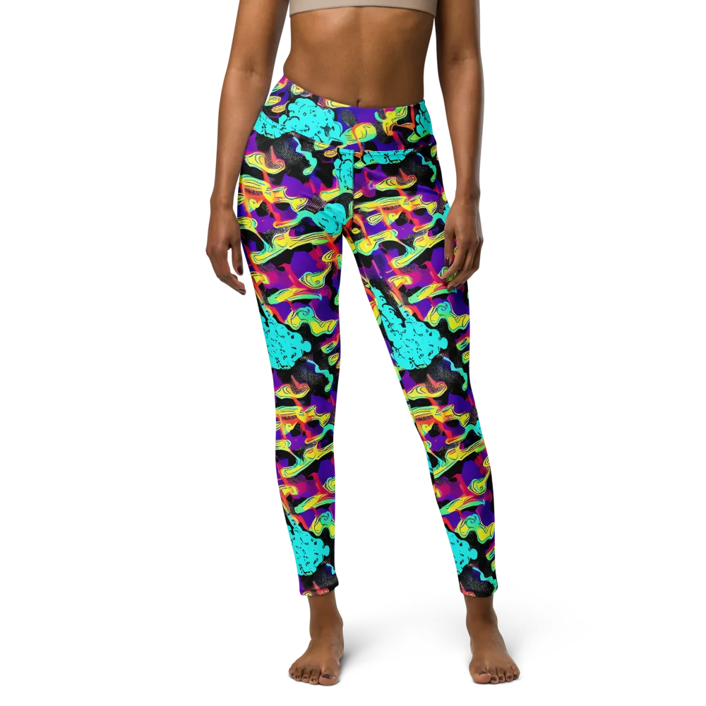 Liquid Firefly on Yoga Leggings — Front