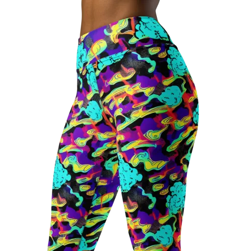 Liquid Firefly on a Yoga Leggings