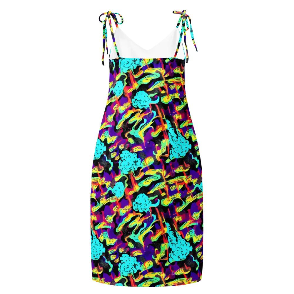 Liquid Firefly on Slip Dress — Back