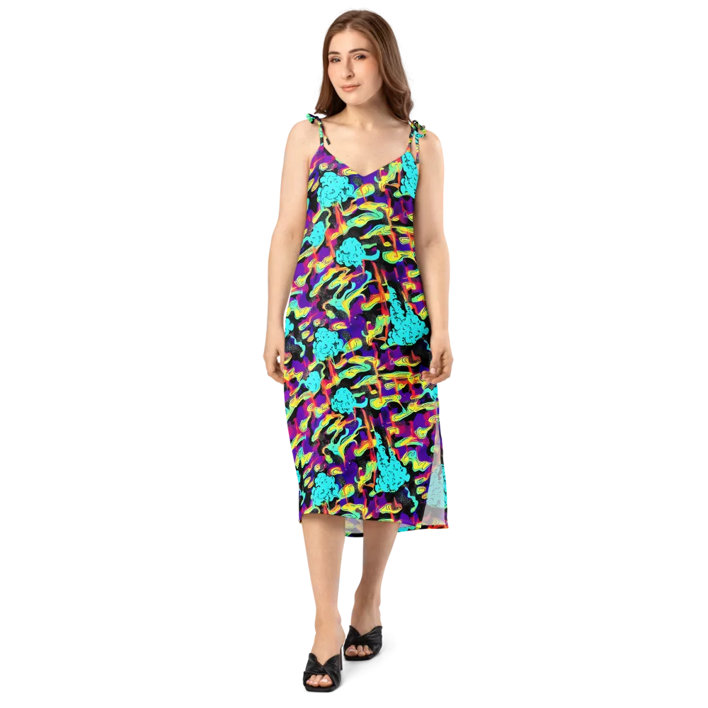 Liquid Firefly on Slip Dress — Front