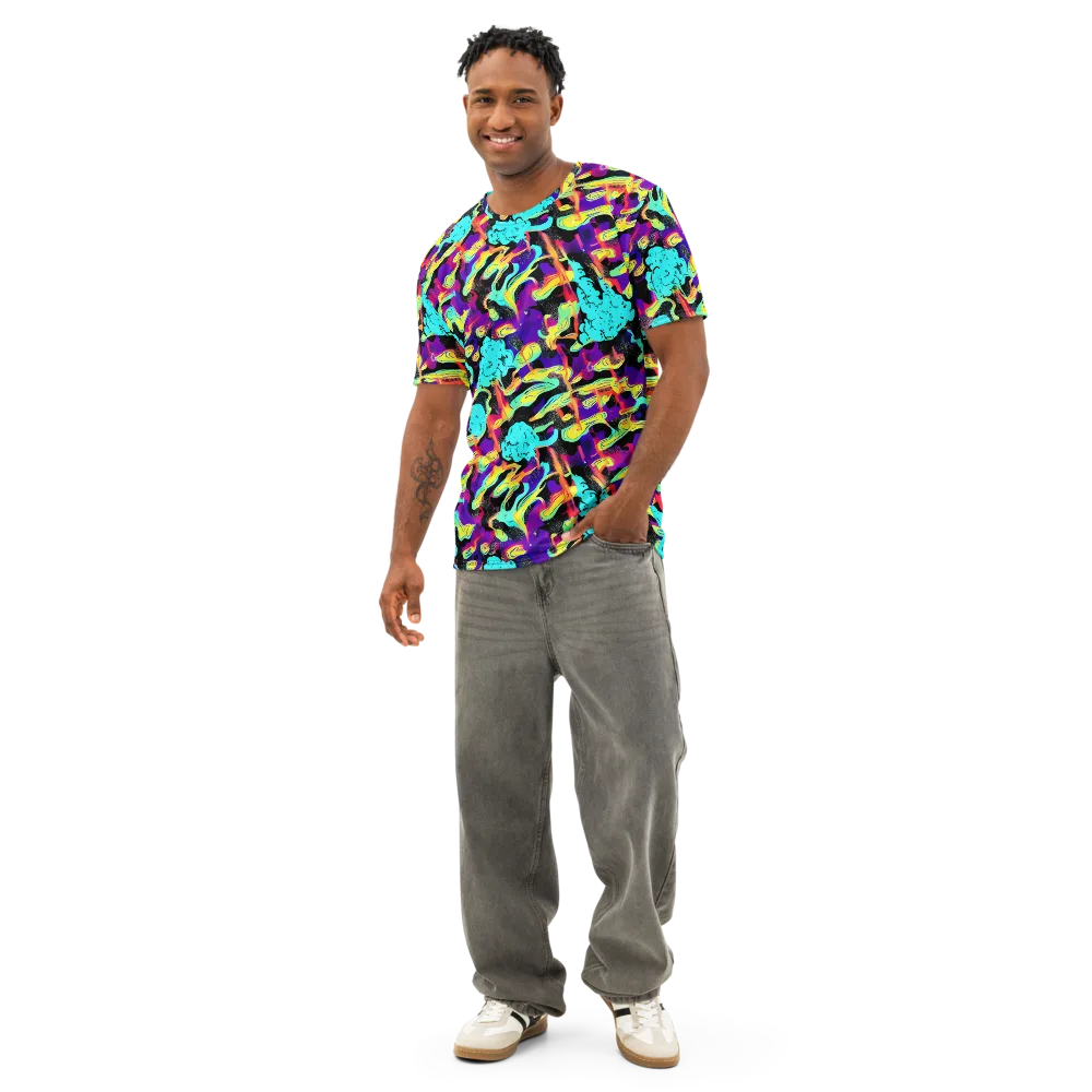 Liquid Firefly on Men's Cotton Crew Neck T-Shirt — Front