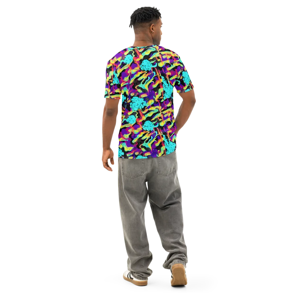 Liquid Firefly on Men's Cotton Crew Neck T-Shirt — Back