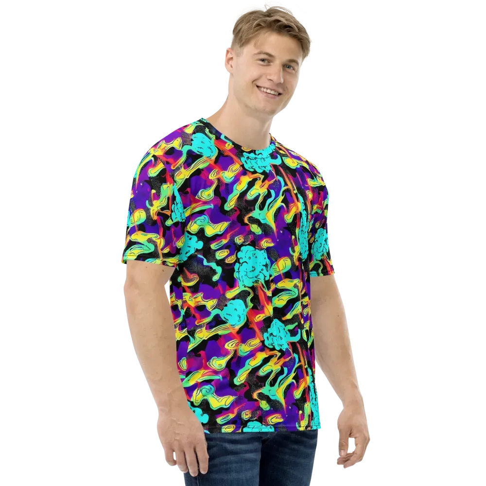 Liquid Firefly on Men's Crew Neck T-Shirt — Right