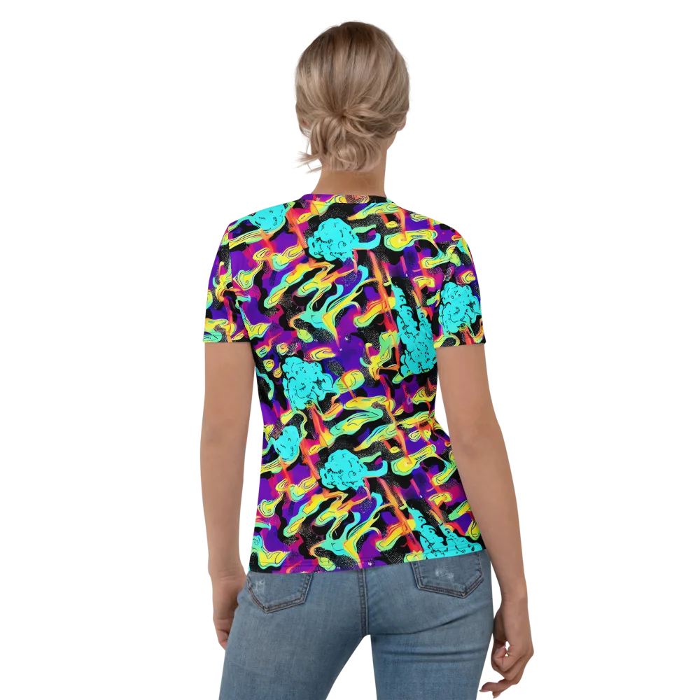 Liquid Firefly on Women's Crew Neck T-Shirt — Back