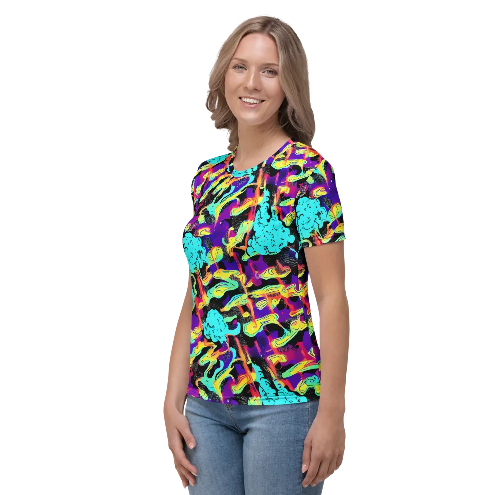 Liquid Firefly on Women's Crew Neck T-Shirt — Left