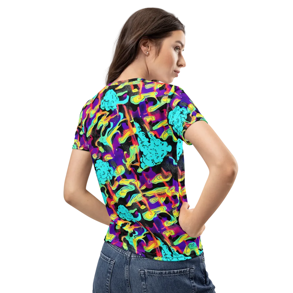 Liquid Firefly on Women's Crew Neck T-Shirt — Back