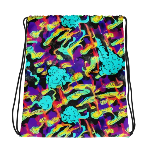 Liquid Firefly on a Drawstring Bag