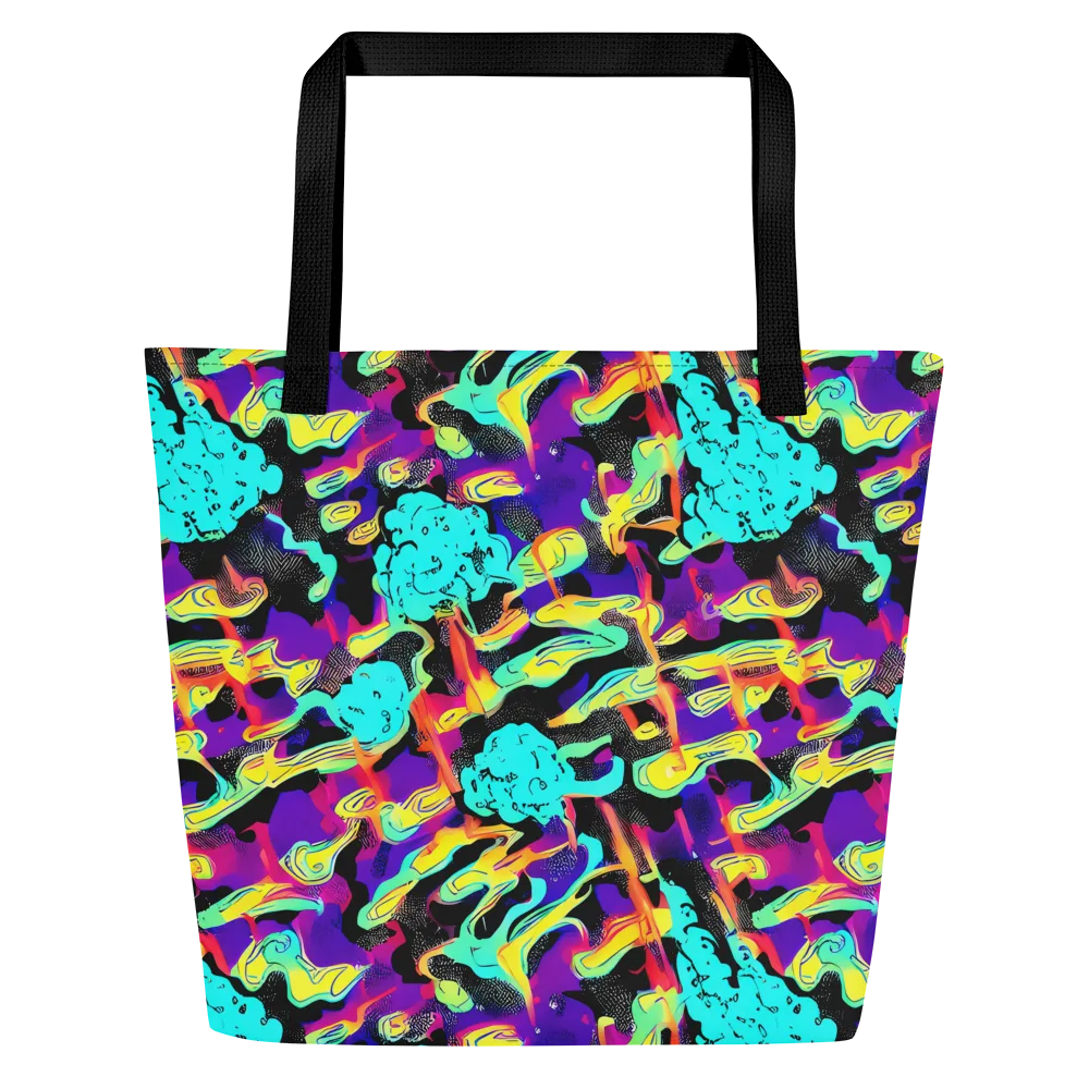 Liquid Firefly on Large Tote Bag W/ Pocket — Front