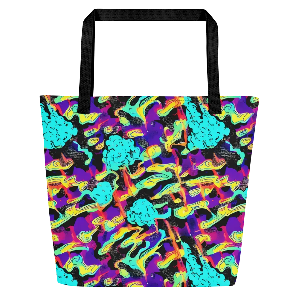 Liquid Firefly on Large Tote Bag W/ Pocket — Front