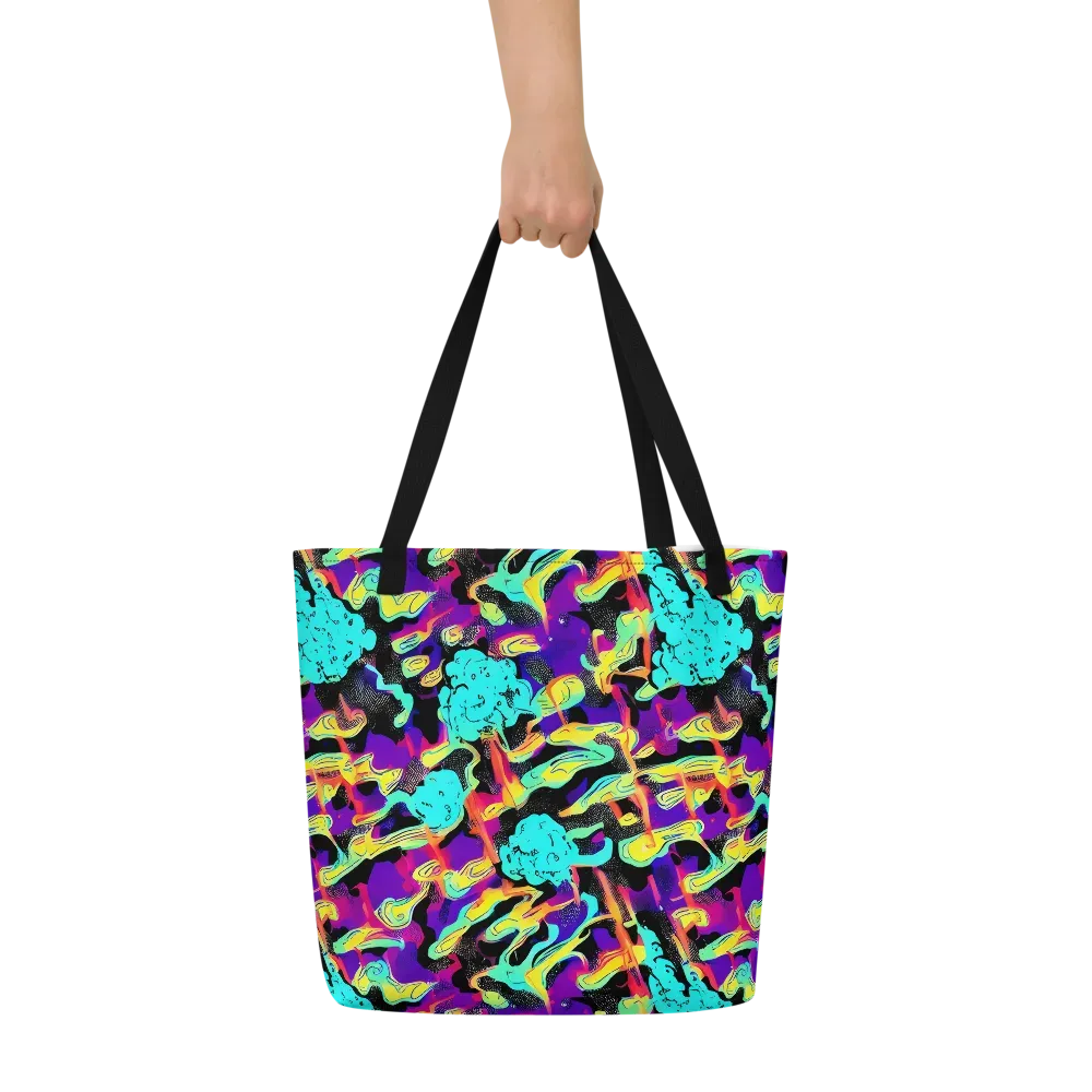 Liquid Firefly on Large Tote Bag W/ Pocket — Front
