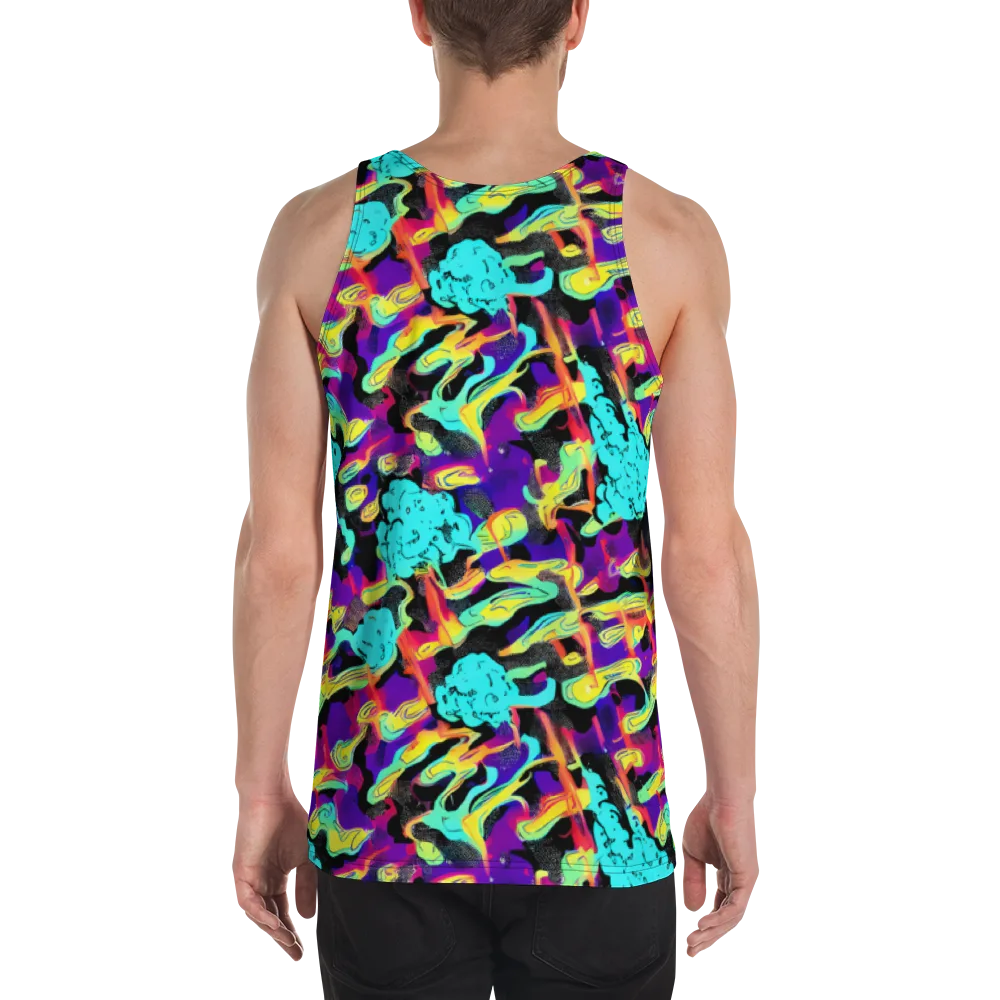 Liquid Firefly on Men's Tank Top — Back