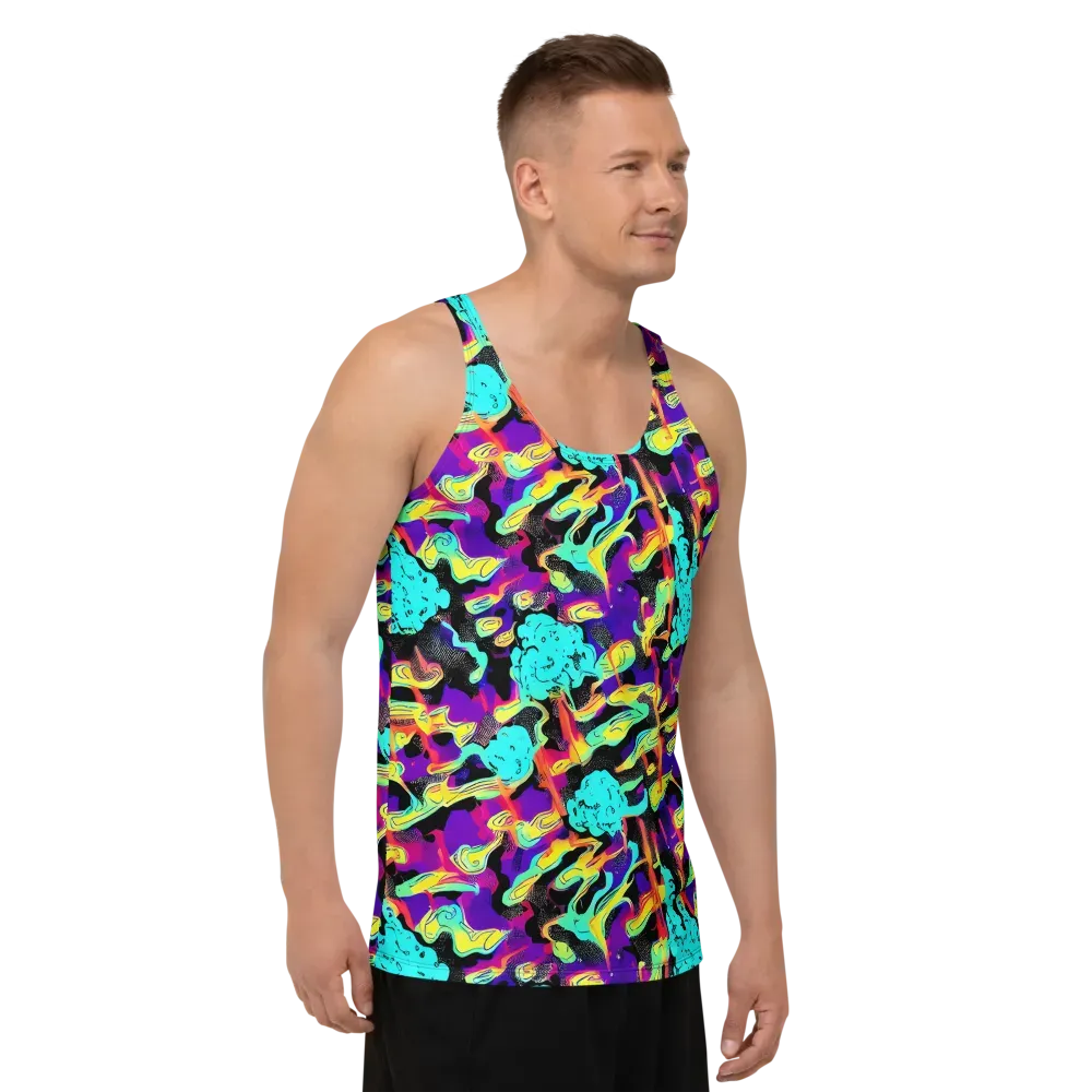 Liquid Firefly on Men's Tank Top — Right Front