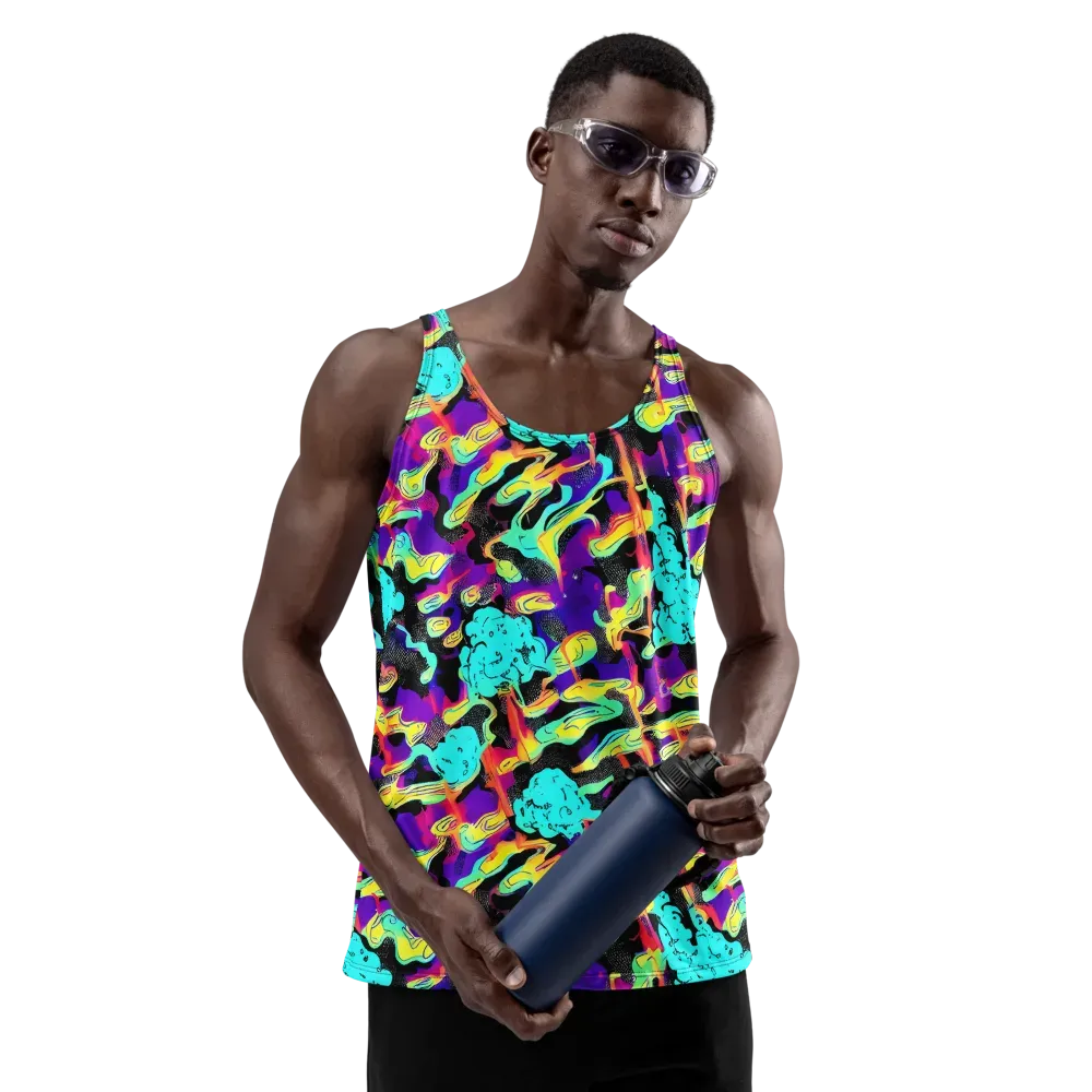 Liquid Firefly on Men's Tank Top — Front