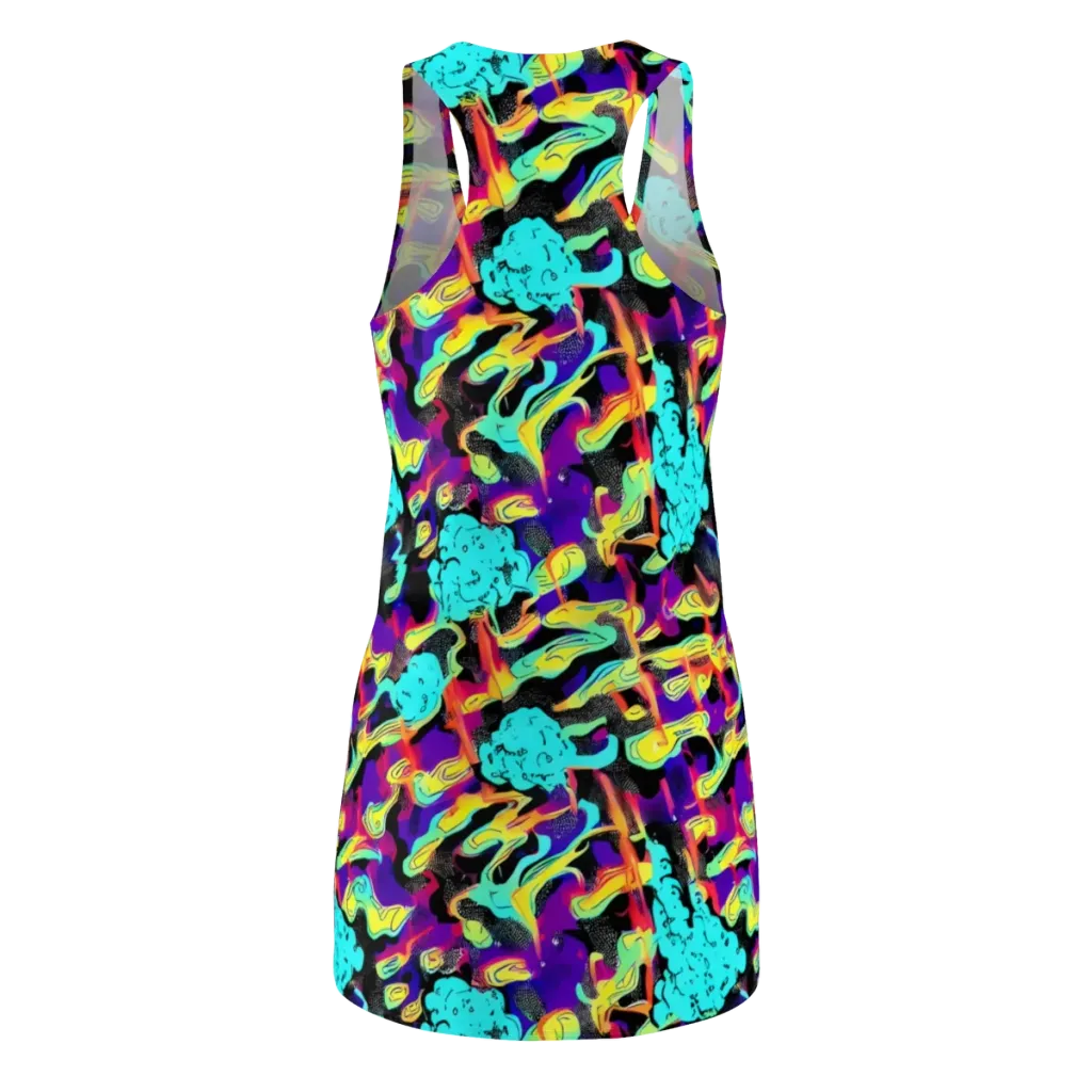 Liquid Firefly on Racerback Dress — Back