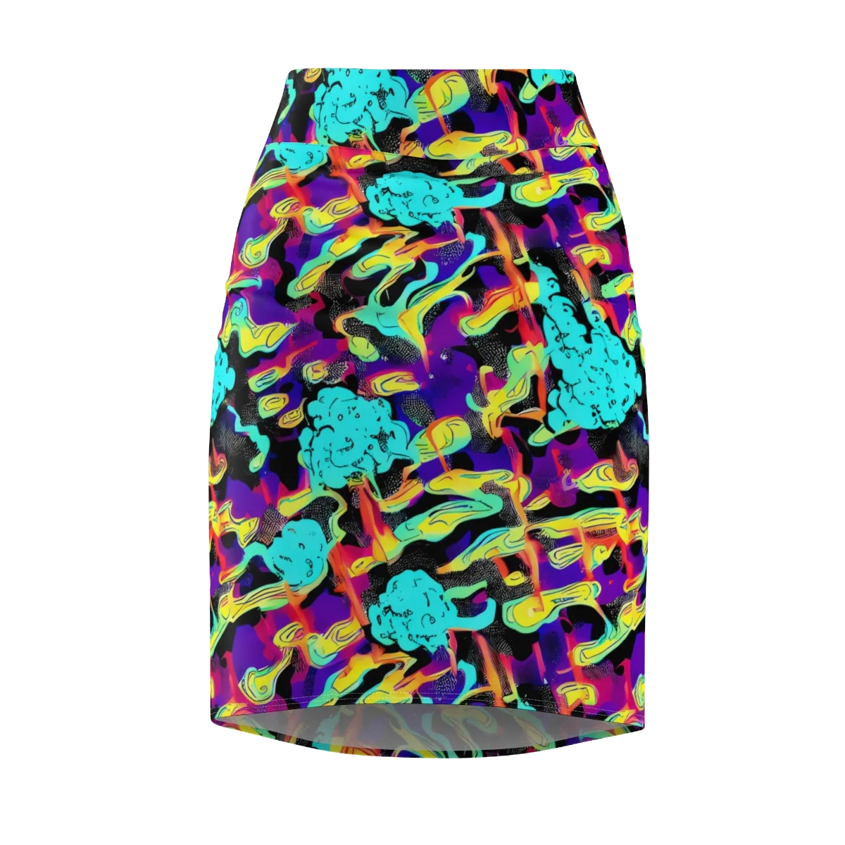 Liquid Firefly on Pencil Skirt — Front
