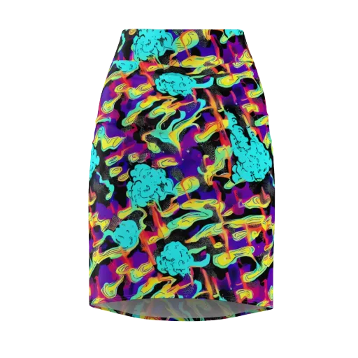 Liquid Firefly on a Pencil Skirt