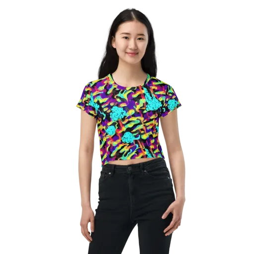 Liquid Firefly on a Crop Tee