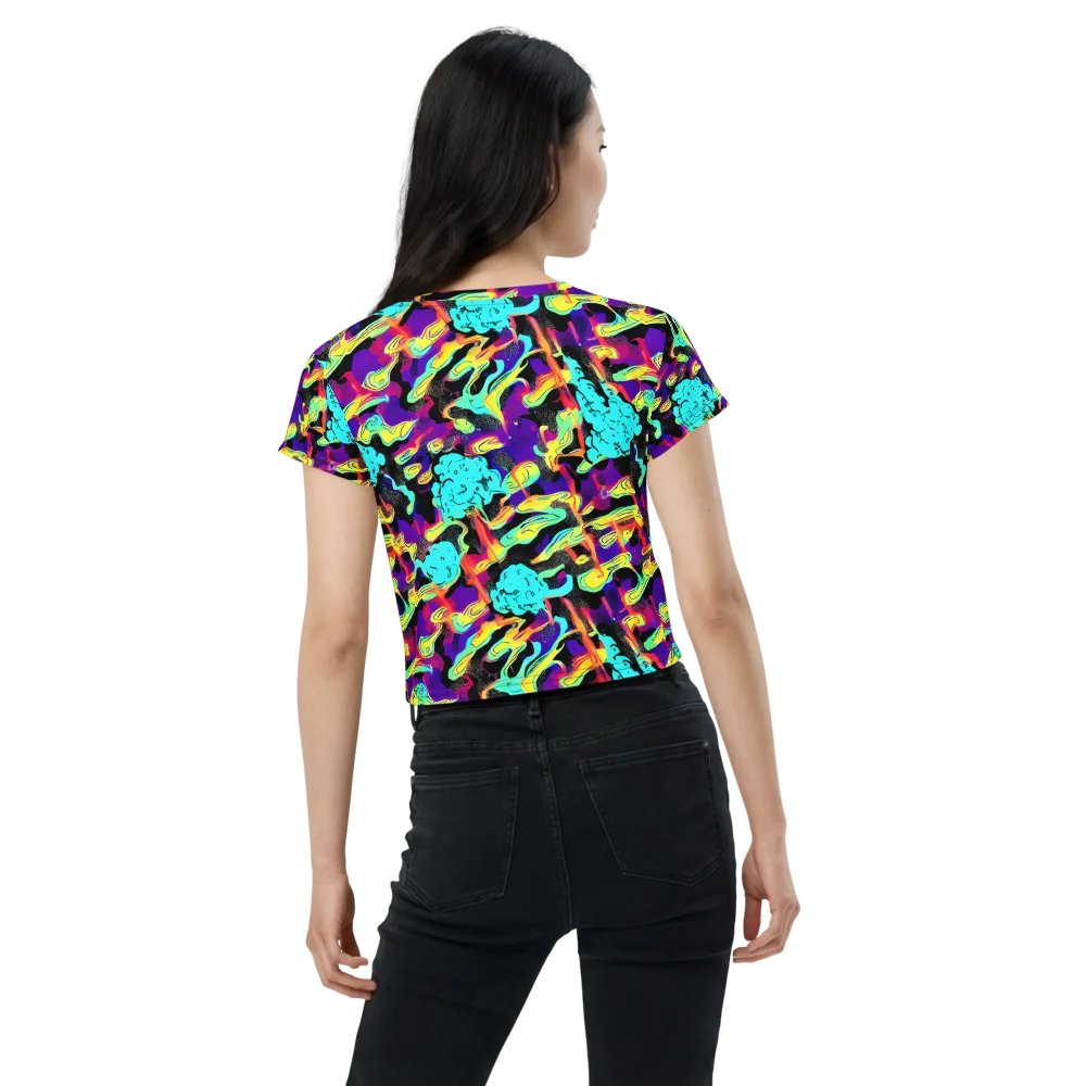 Liquid Firefly on Crop Tee — Back