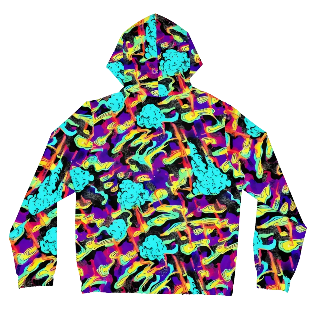 Liquid Firefly on Women's Full-Zip Hoodie — Back