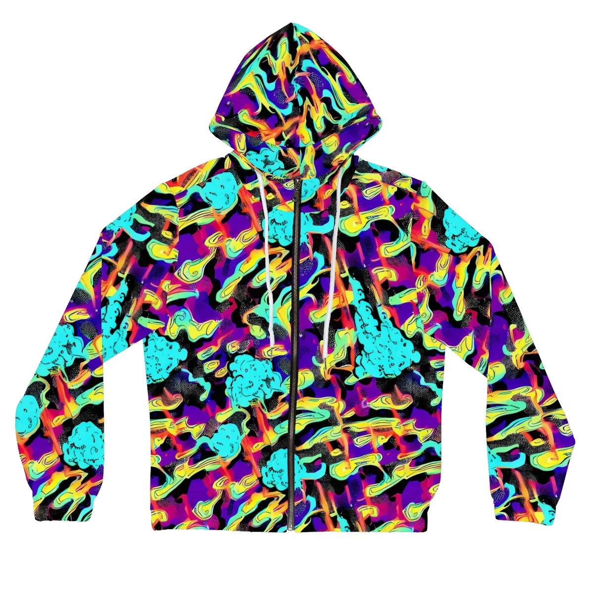 Liquid Firefly on Women's Full-Zip Hoodie — Front