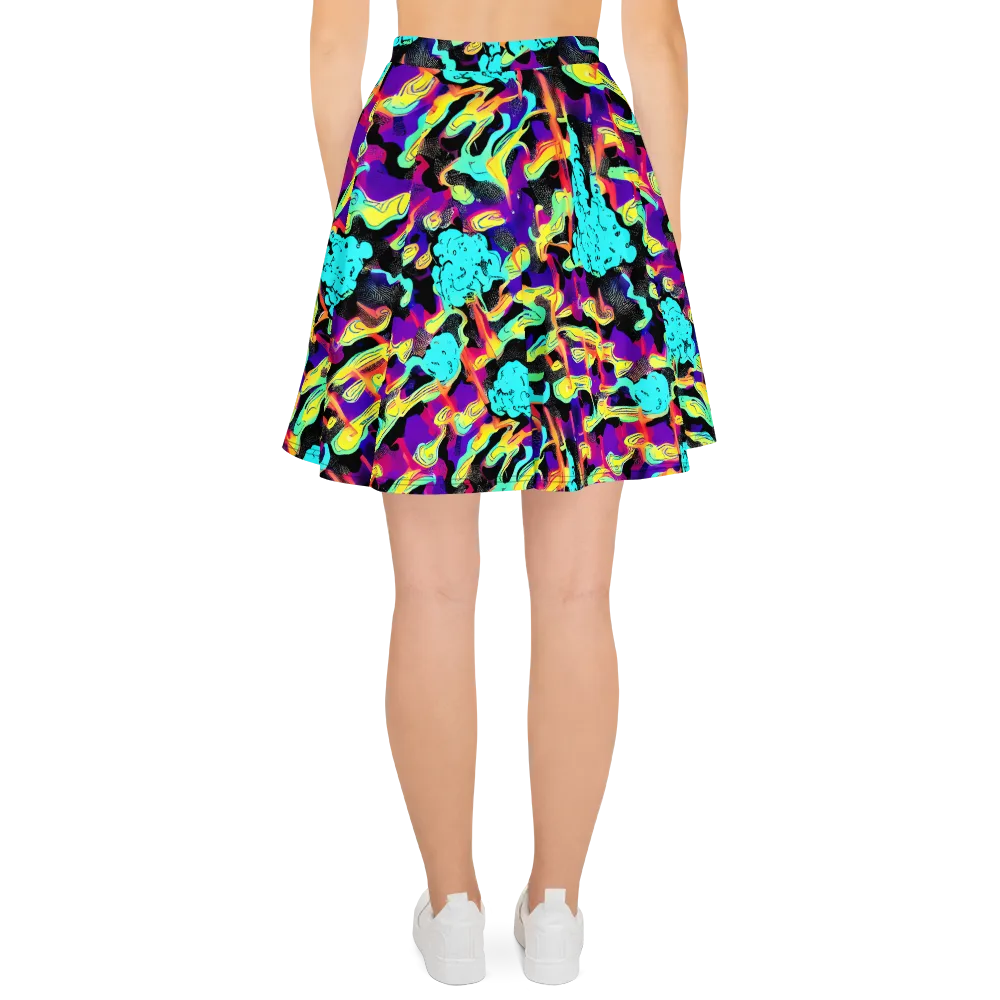 Liquid Firefly on Skater Skirt — Back