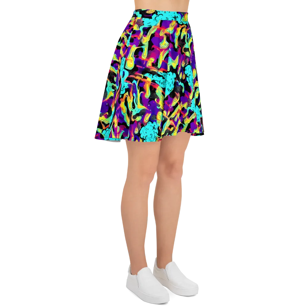 Liquid Firefly on Skater Skirt — Right