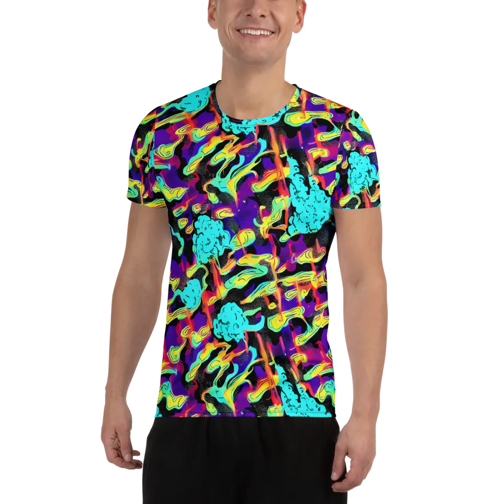 Liquid Firefly on Men's Athletic T-Shirt — Front