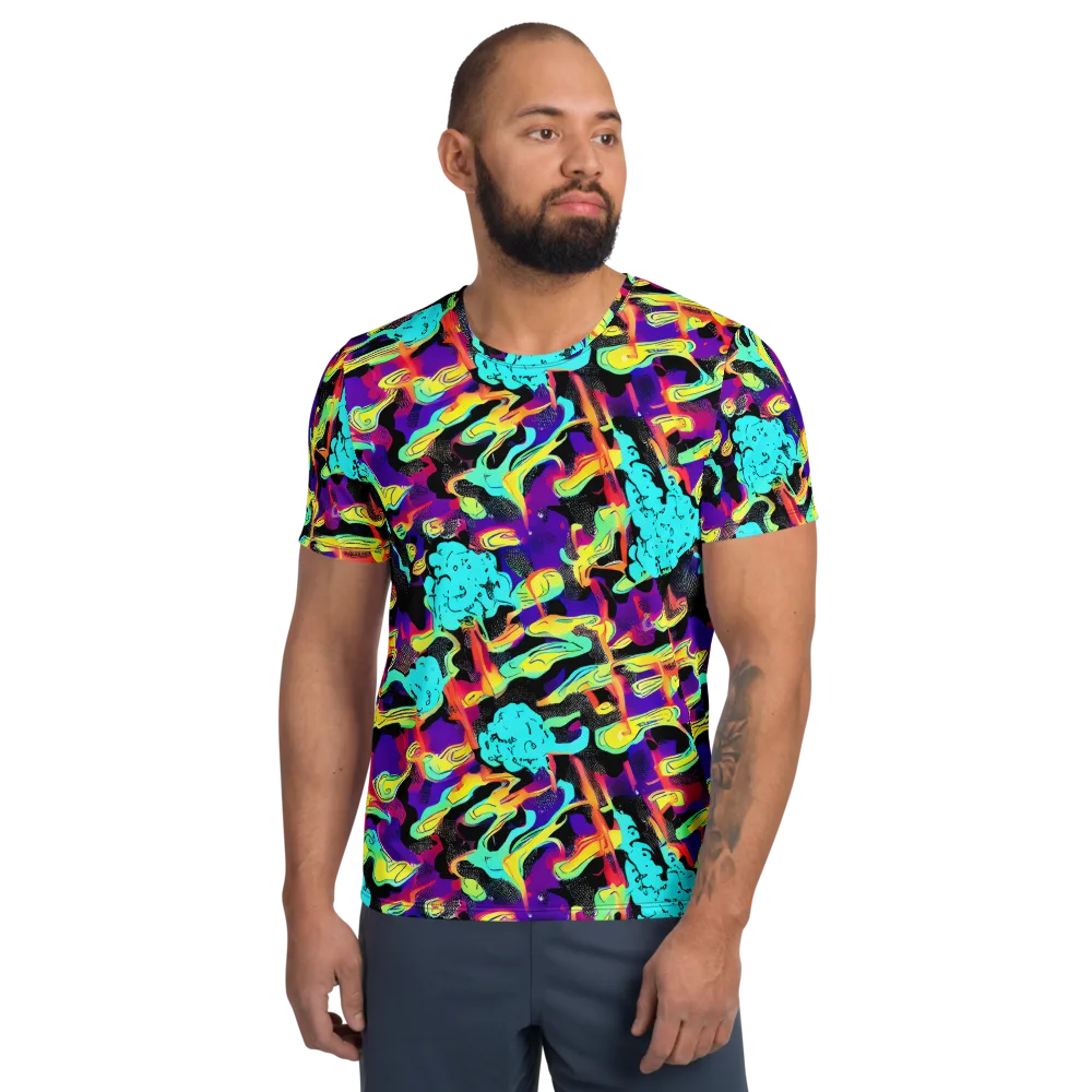 Liquid Firefly on Men's Athletic T-Shirt — Front