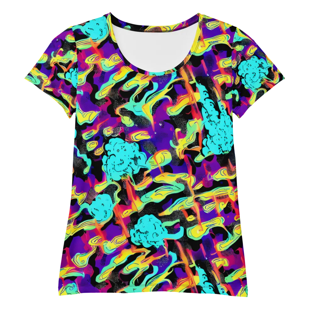 Liquid Firefly on Women's Athletic T-Shirt — Front