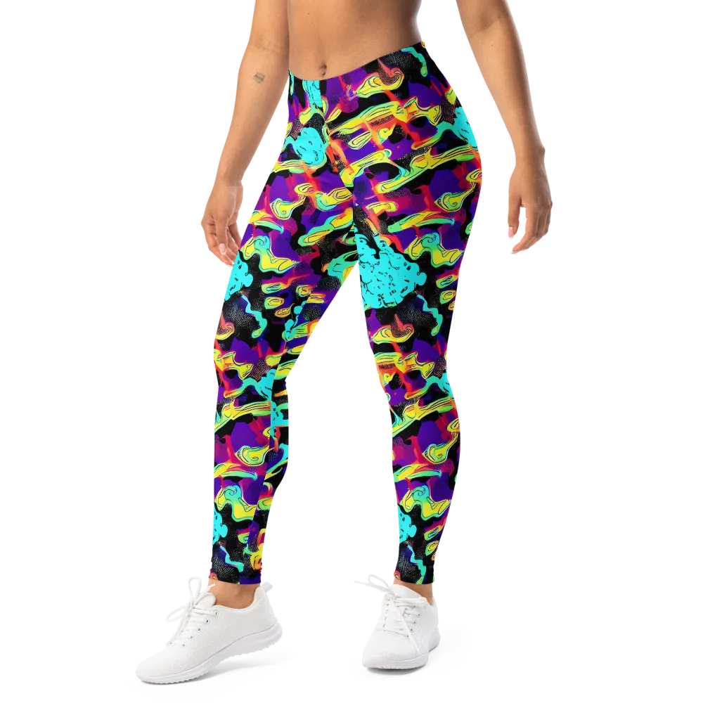Liquid Firefly on Leggings — Left Front