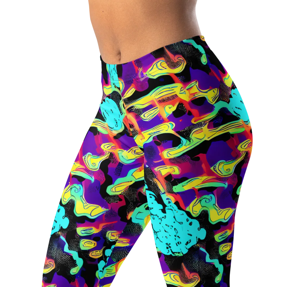 Liquid Firefly on Leggings — Left Front