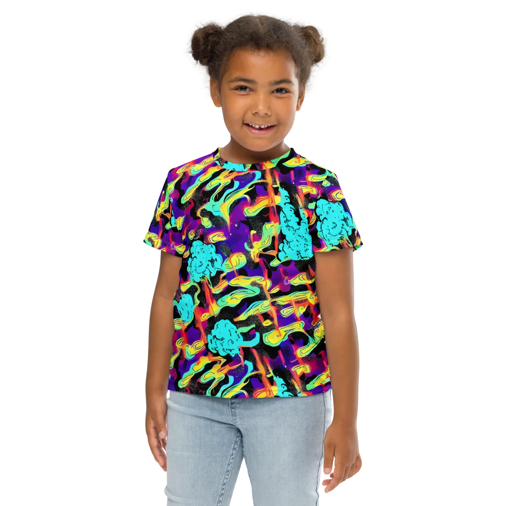 Liquid Firefly on Kids Crew Neck T-Shirt — Front