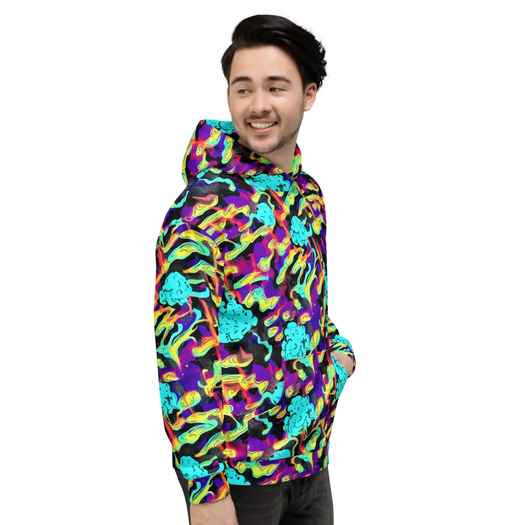 Liquid Firefly on Hoodie — Right