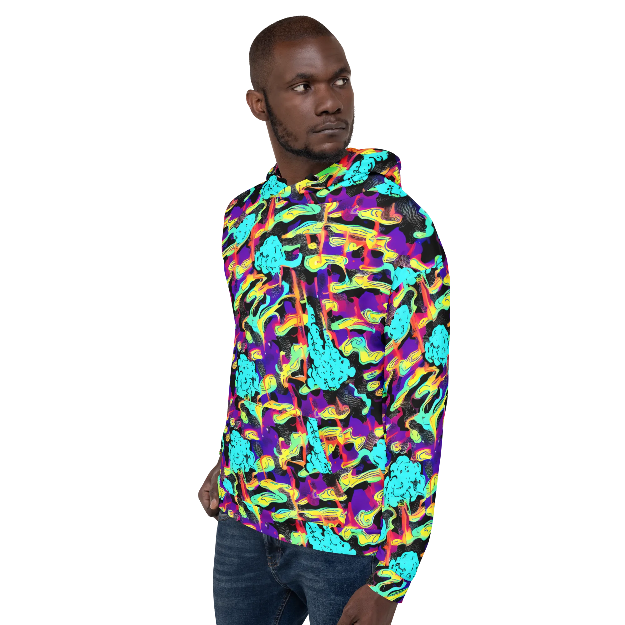 Liquid Firefly on Hoodie — Left