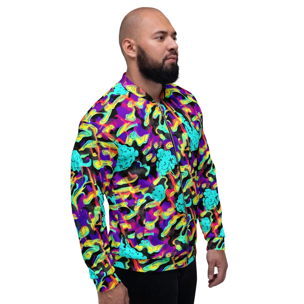 Liquid Firefly on Bomber Jacket — Right
