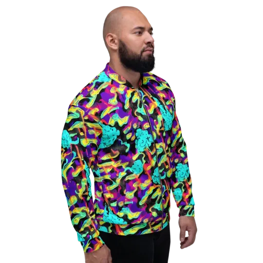 Liquid Firefly on a Bomber Jacket