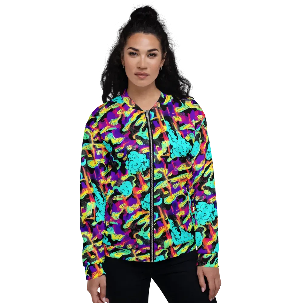 Liquid Firefly on Bomber Jacket — Front