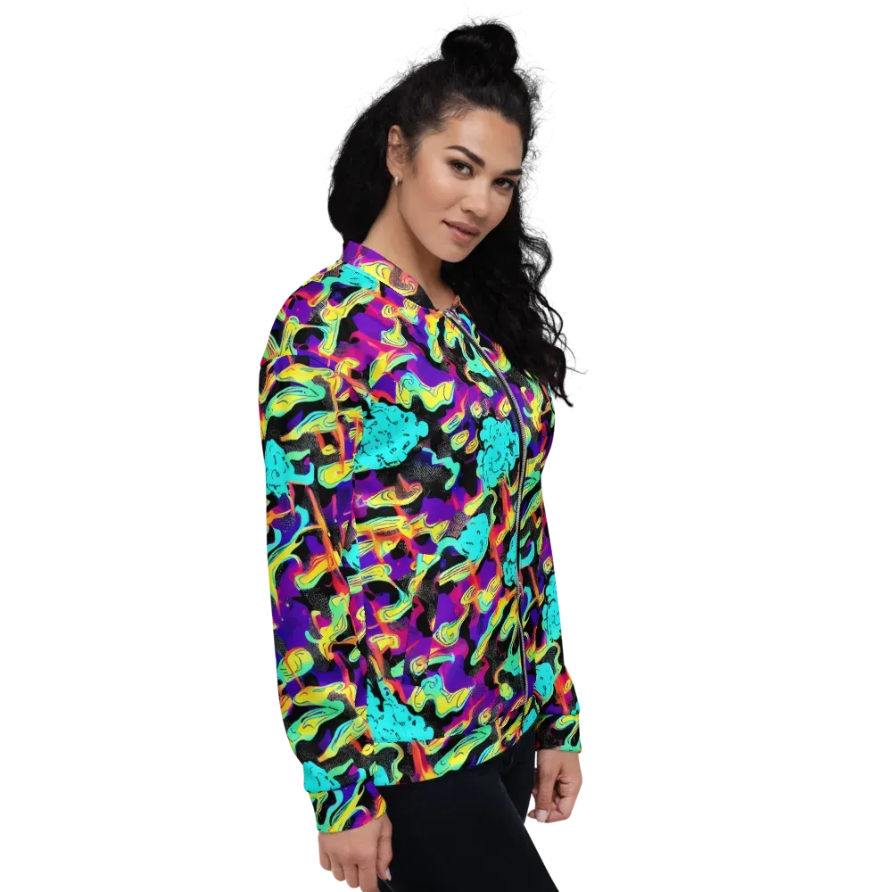 Liquid Firefly on Bomber Jacket — Right