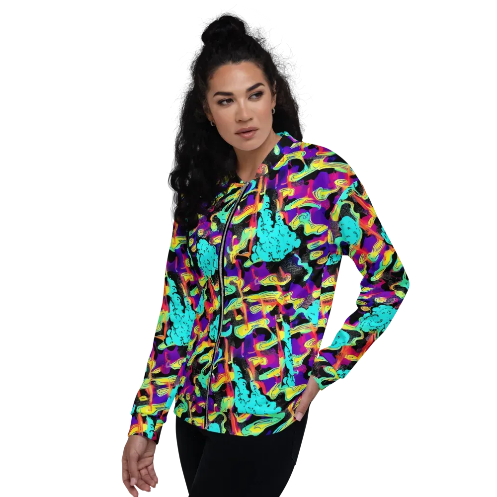 Liquid Firefly on Bomber Jacket — Left