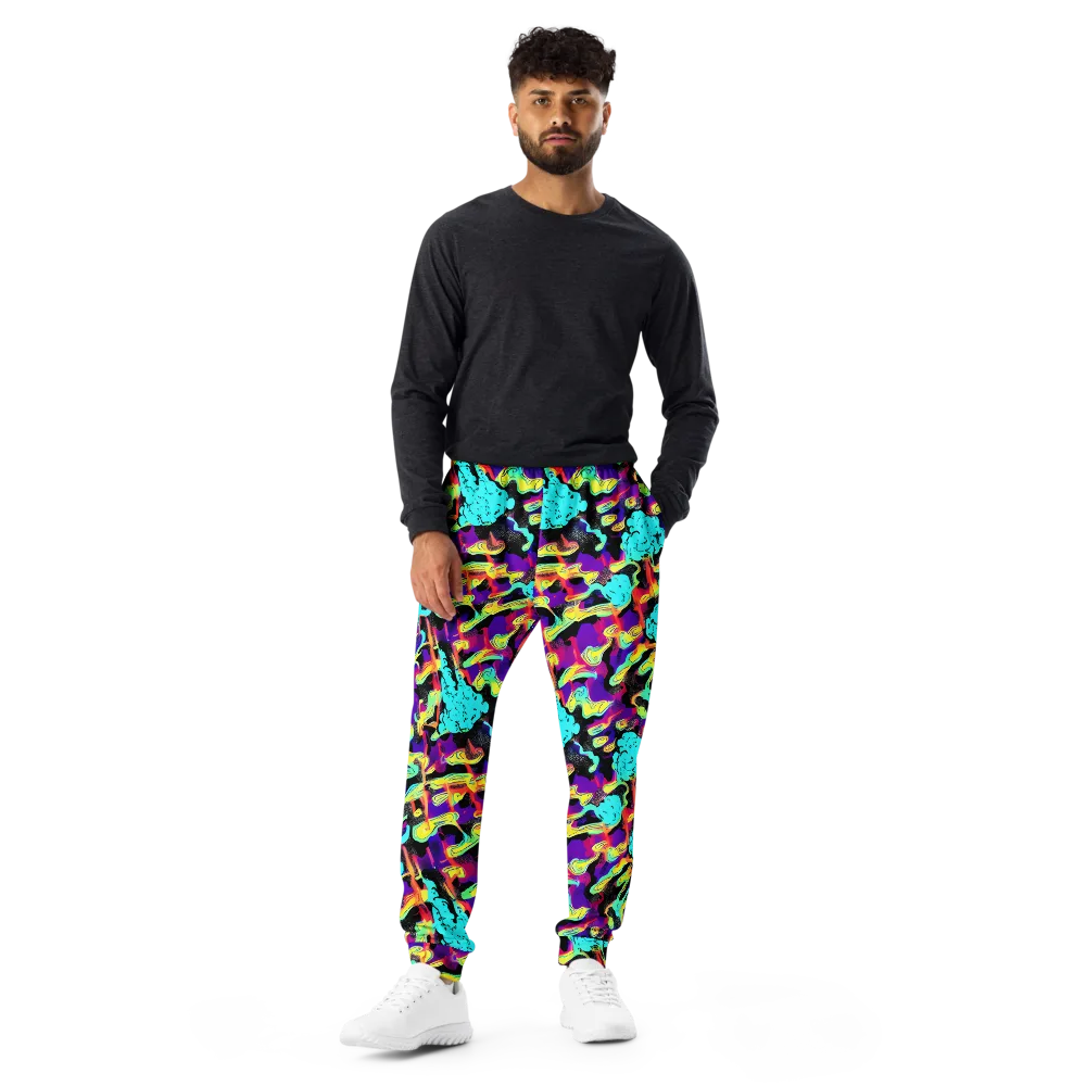 Liquid Firefly on Men's Joggers — Front