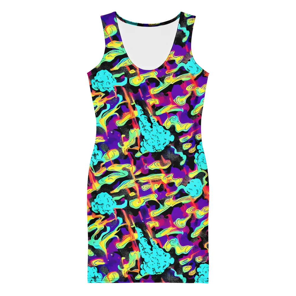 Liquid Firefly on Bodycon Dress — Front