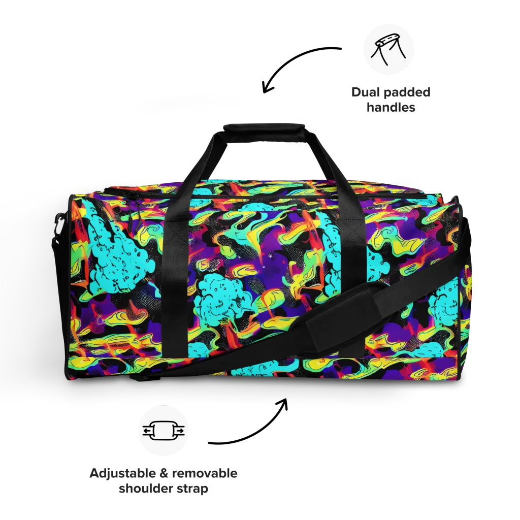 Liquid Firefly on Duffle Bag — Front